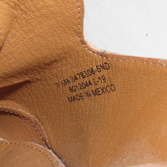Frye Ray Mule Sand Tan Slip On Pointed Toe Slide Women's sz 7.5 M *READ* - Picture 6 of 6
